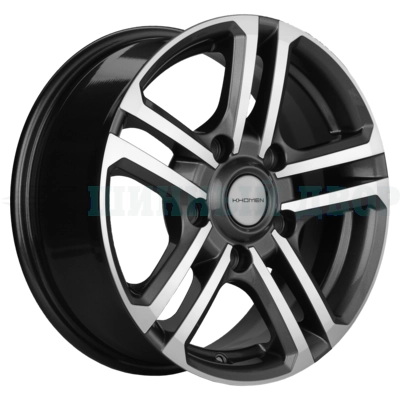 5*139.7 16" Et35 6.5J Khomen Wheels KHW1602 (Niva 4x4 Bronto) 98.5 Gray-FP