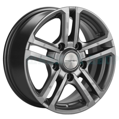 5*139.7 16" Et40 6.5J Khomen Wheels KHW1602 (Niva 4x4) 98.5 Gray