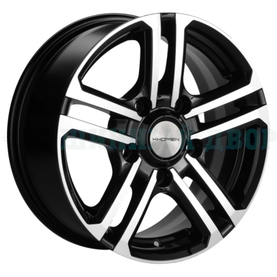 5*139.7 16" Et40 6.5J Khomen Wheels KHW1602 (Niva 4x4) 98.5 Black-FP